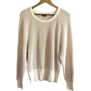 Splendid Cream and Metallic Gold Knit Sweater